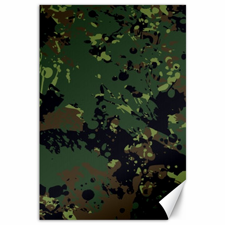 Military background grunge-style Canvas 12  x 18 