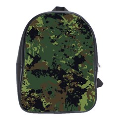 Military Background Grunge-style School Bag (large) by Vaneshart