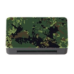 Military Background Grunge-style Memory Card Reader With Cf