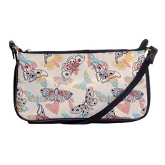 Pattern-with-hand-drawn-butterflies Shoulder Clutch Bag