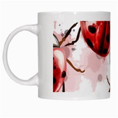 Ladybugs-pattern-texture-watercolor White Mugs