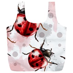 Ladybugs-pattern-texture-watercolor Full Print Recycle Bag (xxl) by Vaneshart