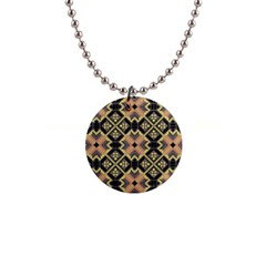 Seamless-mexican-pattern 1  Button Necklace by Vaneshart