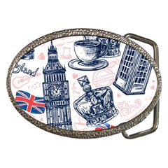 London-seamless-pattern Belt Buckles