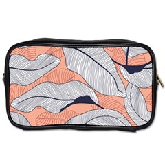 Floral-seamless-pattern-with-leaves-tropical-background Toiletries Bag (two Sides)