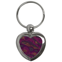 Colorful-abstract-seamless-pattern Key Chain (heart) by Vaneshart