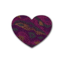 Colorful-abstract-seamless-pattern Heart Coaster (4 Pack)  by Vaneshart