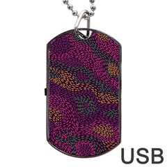 Colorful-abstract-seamless-pattern Dog Tag Usb Flash (one Side)