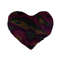 Colorful-abstract-seamless-pattern Standard 16  Premium Heart Shape Cushions