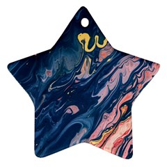 Liquid-abstract-paint-texture Star Ornament (two Sides) by Vaneshart