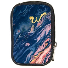 Liquid-abstract-paint-texture Compact Camera Leather Case