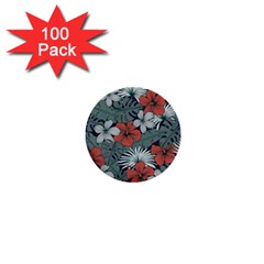 Seamless-floral-pattern-with-tropical-flowers 1  Mini Buttons (100 Pack) 