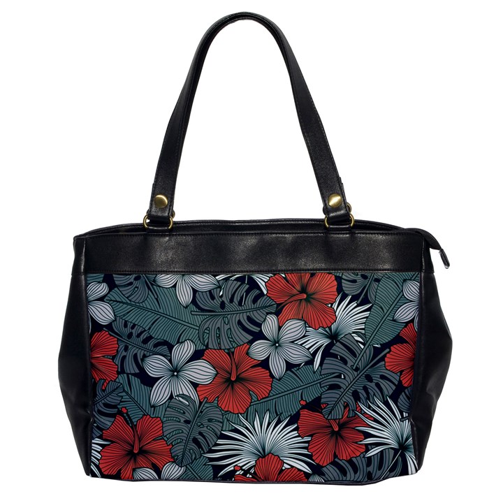 Seamless-floral-pattern-with-tropical-flowers Oversize Office Handbag