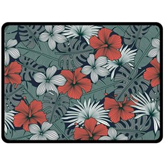 Seamless-floral-pattern-with-tropical-flowers Double Sided Fleece Blanket (large) 