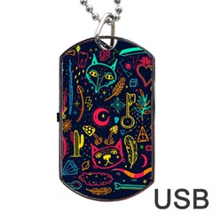 Sketch-graphic-illustration Dog Tag Usb Flash (one Side)