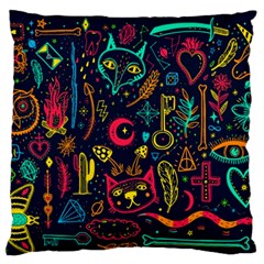 Sketch-graphic-illustration Large Flano Cushion Case (one Side)