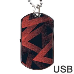 Stippled Seamless Pattern Abstract Dog Tag Usb Flash (two Sides)
