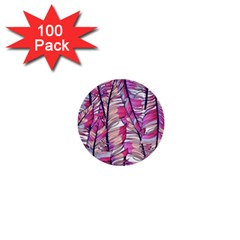 Beautiful-boho-seamless-pattern-with-pink-feathers 1  Mini Buttons (100 Pack) 