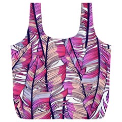 Beautiful-boho-seamless-pattern-with-pink-feathers Full Print Recycle Bag (xxl) by Vaneshart