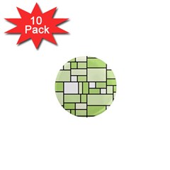 Green-geometric-digital-paper 1  Mini Magnet (10 Pack) 