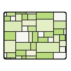 Green-geometric-digital-paper Fleece Blanket (small)