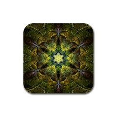 Fractal Fantasy Design Background Rubber Square Coaster (4 Pack)  by Vaneshart