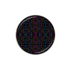 Neon Geometric Seamless Pattern Hat Clip Ball Marker (4 Pack) by dflcprintsclothing