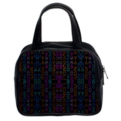 Neon Geometric Seamless Pattern Classic Handbag (two Sides)