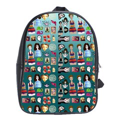Kawaiicollagepattern2 School Bag (large)