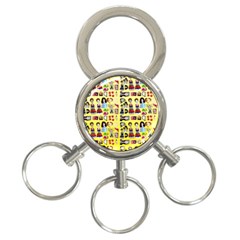 Kawaiicollagepattern3 3-ring Key Chain