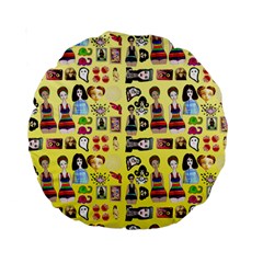 Kawaiicollagepattern3 Standard 15  Premium Round Cushions by snowwhitegirl