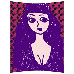 Purple Cat Ear Hat Girl Floral Wall Back Support Cushion
