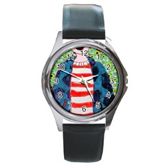 Fiola Wall Round Metal Watch by snowwhitegirl