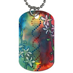 Flower Dna Dog Tag (one Side) by RobLilly