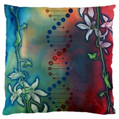 Flower Dna Large Cushion Case (one Side) by RobLilly