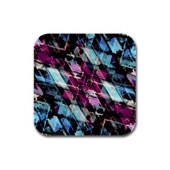 Matrix Grunge Print Rubber Square Coaster (4 pack) 