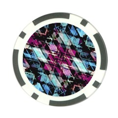 Matrix Grunge Print Poker Chip Card Guard