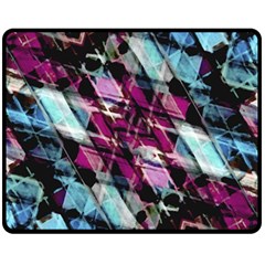 Matrix Grunge Print Fleece Blanket (Medium) 