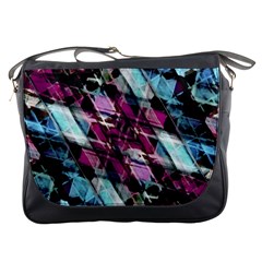 Matrix Grunge Print Messenger Bag