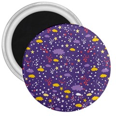 Pattern cute clouds stars 3  Magnets