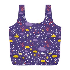 Pattern cute clouds stars Full Print Recycle Bag (L)