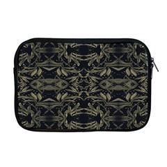 Stylized Golden Ornate Nature Motif Print Apple Macbook Pro 17  Zipper Case by dflcprintsclothing