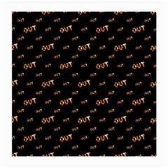 Out Word Motif Print Pattern Medium Glasses Cloth (2 Sides) by dflcprintsclothing