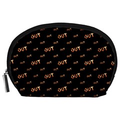 Out Word Motif Print Pattern Accessory Pouch (large) by dflcprintsclothing