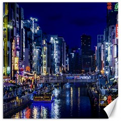 Dotonbori Night Scene - Osaka, Japan Canvas 12  X 12 