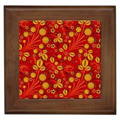 Seamless pattern slavic folk style Framed Tile