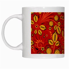 Seamless pattern slavic folk style White Mugs