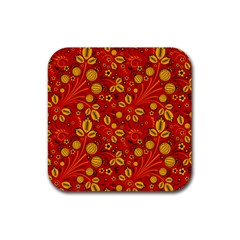 Seamless pattern slavic folk style Rubber Coaster (Square) 