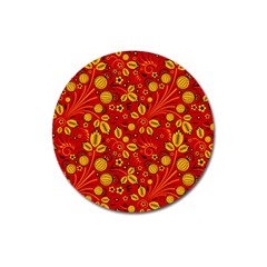 Seamless pattern slavic folk style Magnet 3  (Round)