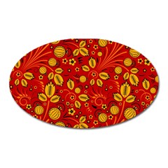 Seamless pattern slavic folk style Oval Magnet